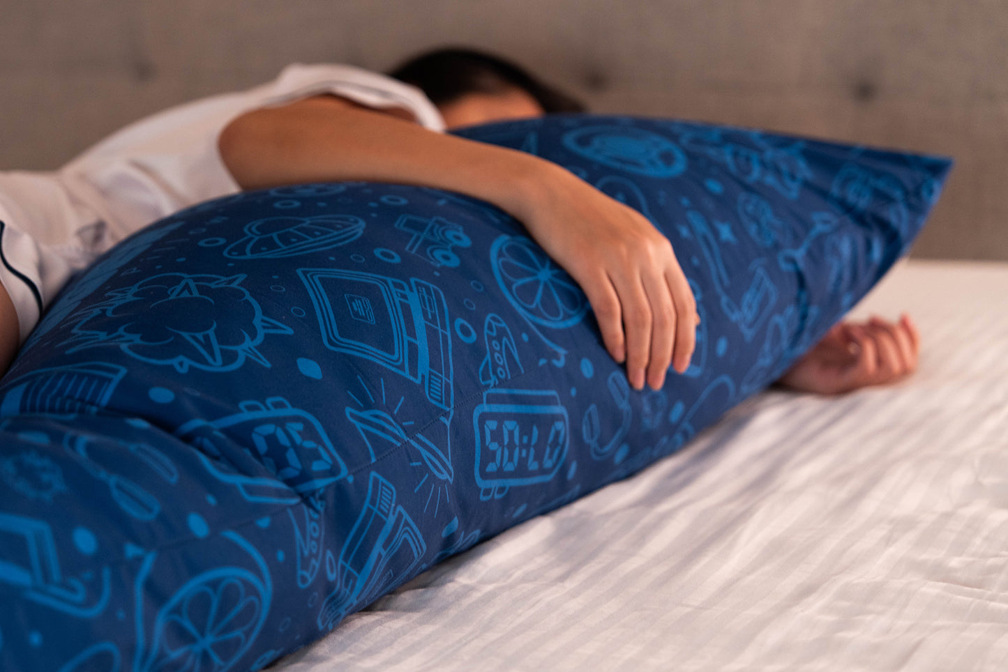 Product image 7 of The Azure Hugger Pillow side sleeper body pillow set