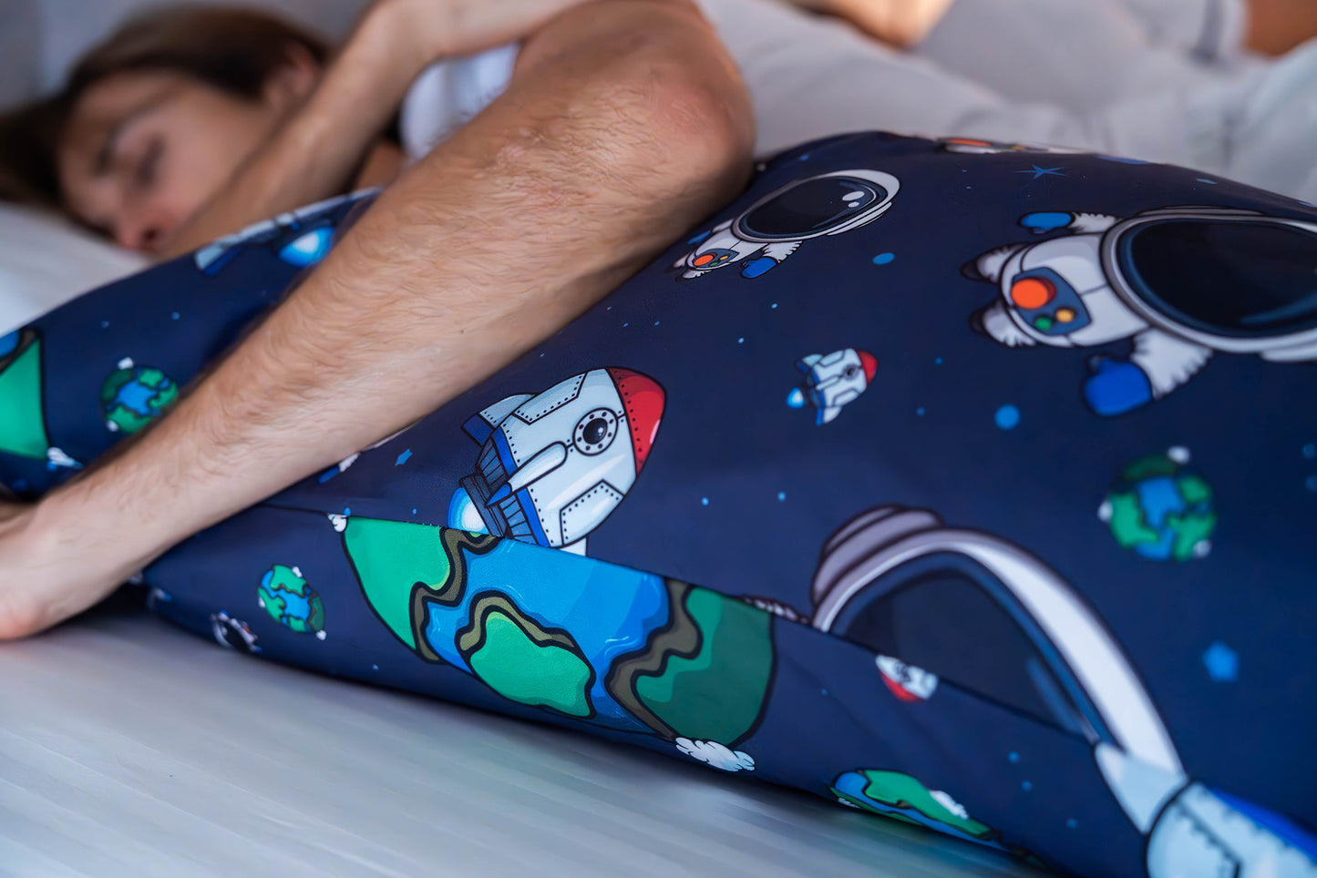 Product image 12 of The Found In Space Hugger Pillow side sleeper body pillow set